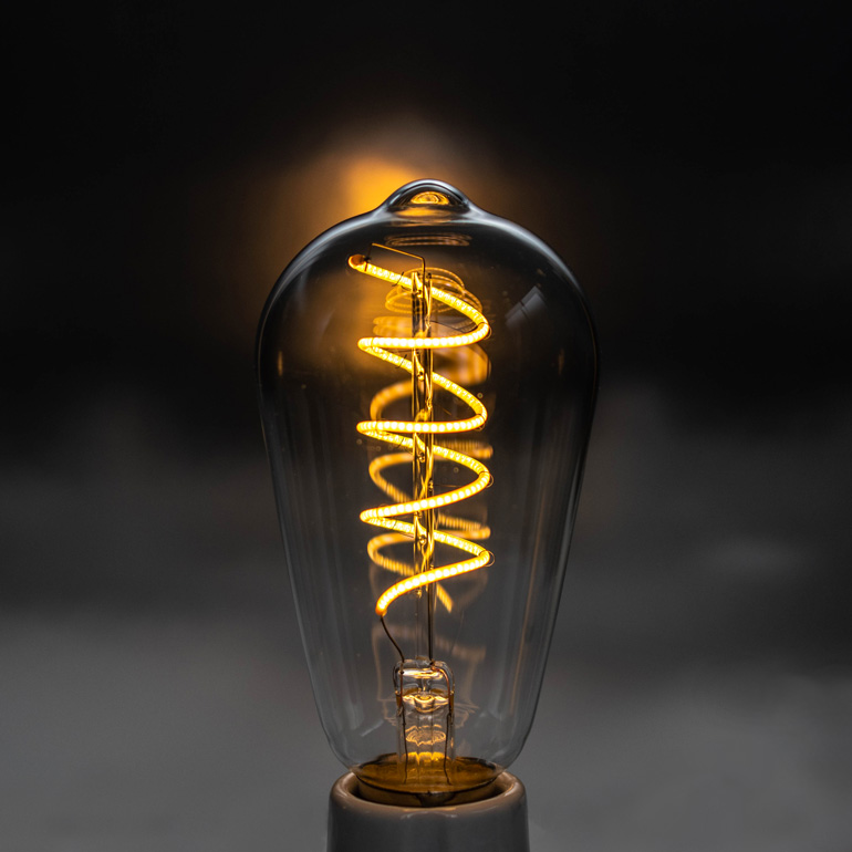 スパイラル型エジソン電球